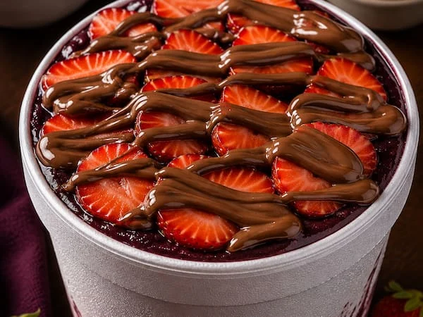 Açaí, morango e creme de avelã 500ml