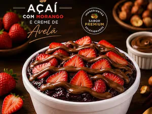 Açai, morango e creme de avelã 300ml